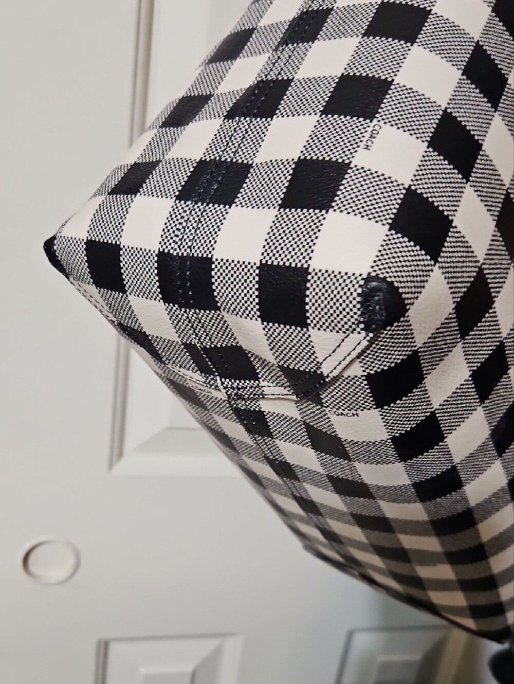 Coach EUC Plaid City Tote - Picture 7 of 9